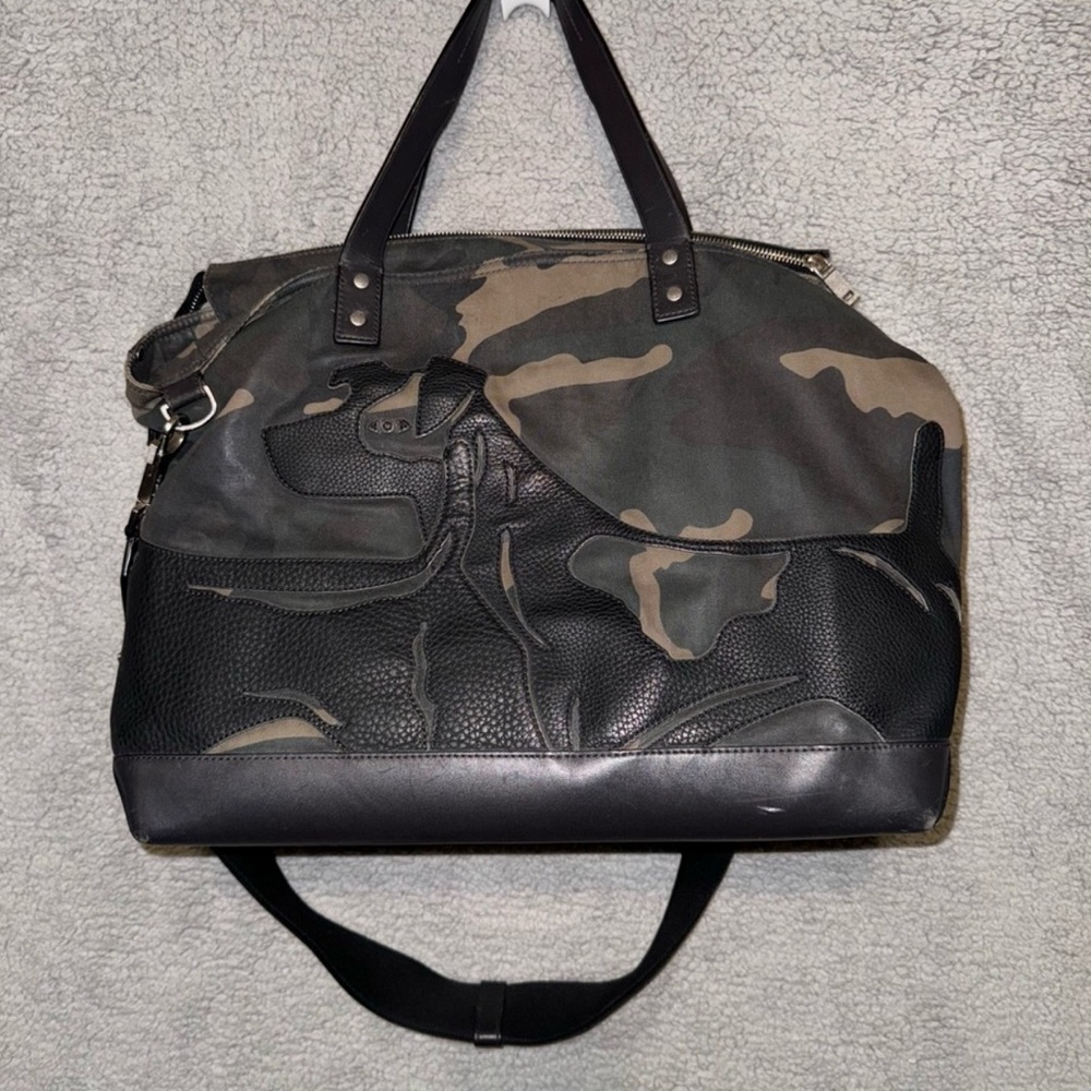 Jack Spade Camo Field Waxwear Survey Laptop Padded Briefcase Messenger Tote Bag